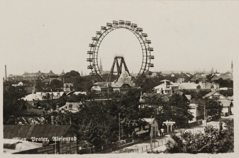 Postkarte vom Prater in Wien